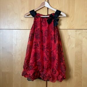 Kids Red and Black Bubble Dress, Size 8